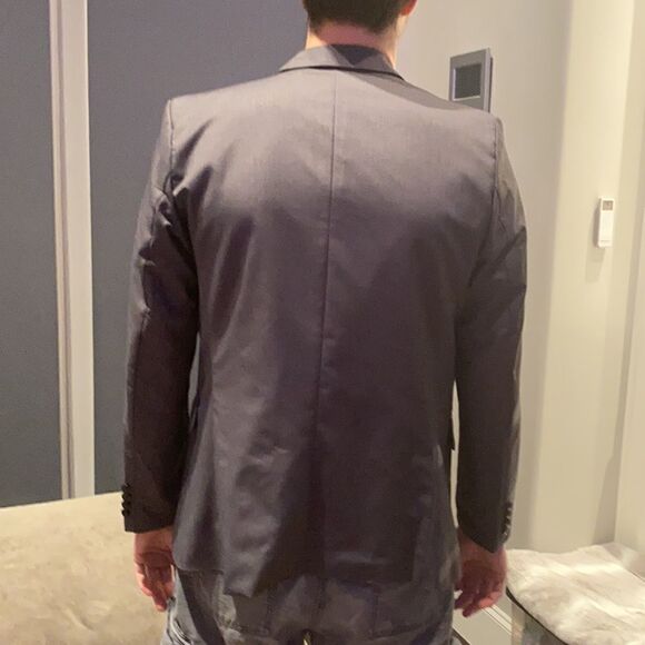 Men’s Gray Suit Jacket Blazer One Button Notched Size 38R NWT *READ Description - Picture 3 of 11